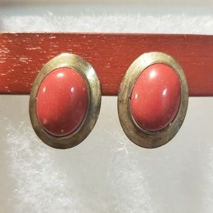 Sterling Silver Coral Earrings